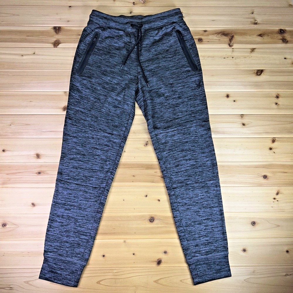 Spyder Joggers Mens 28x28 Heather Gray Fleece Lined Base Layer Sweatpants